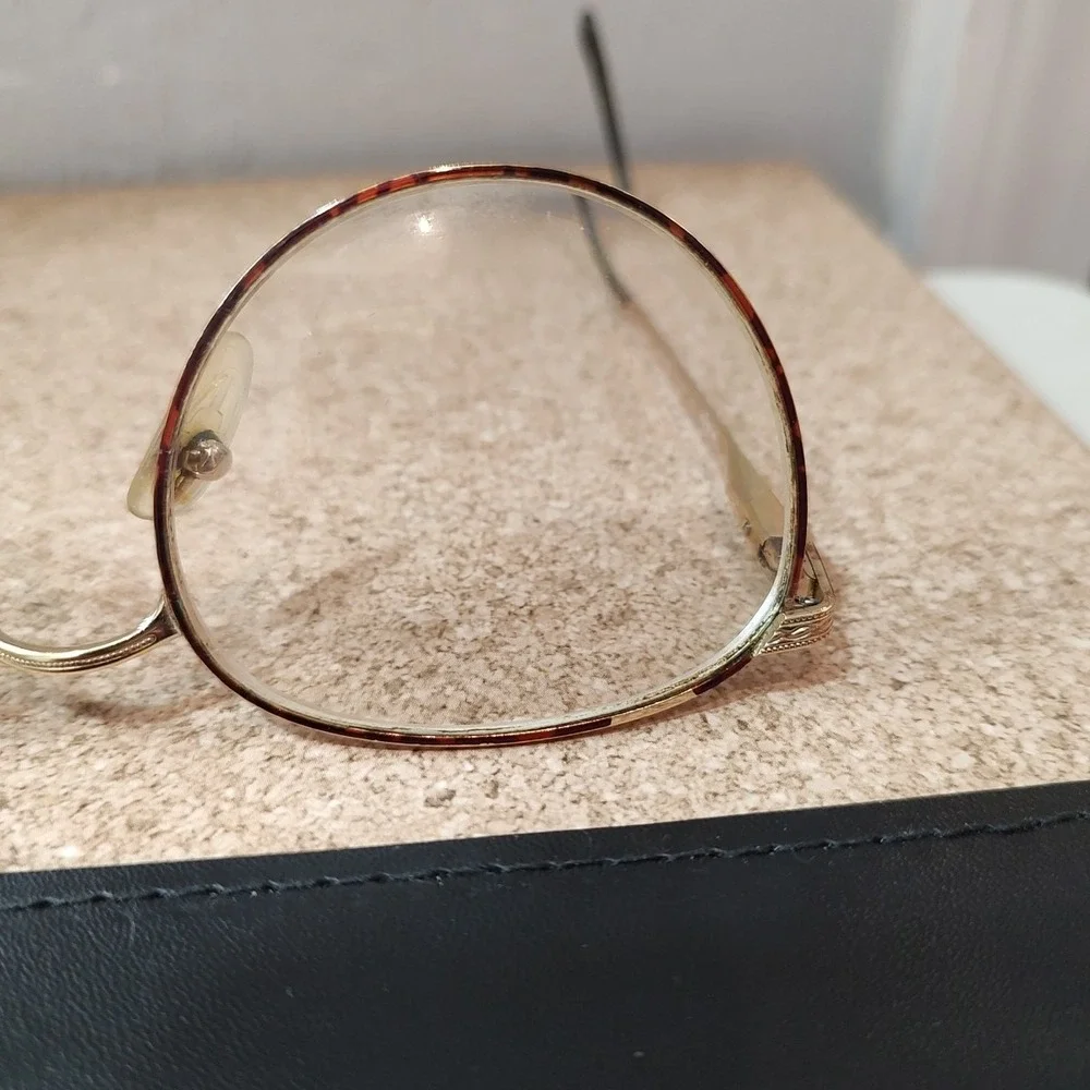 Mirari Italy Vintage Gold Metal Eyeglasses 55-19 Oval 90s‎ Luxury Optical Frame